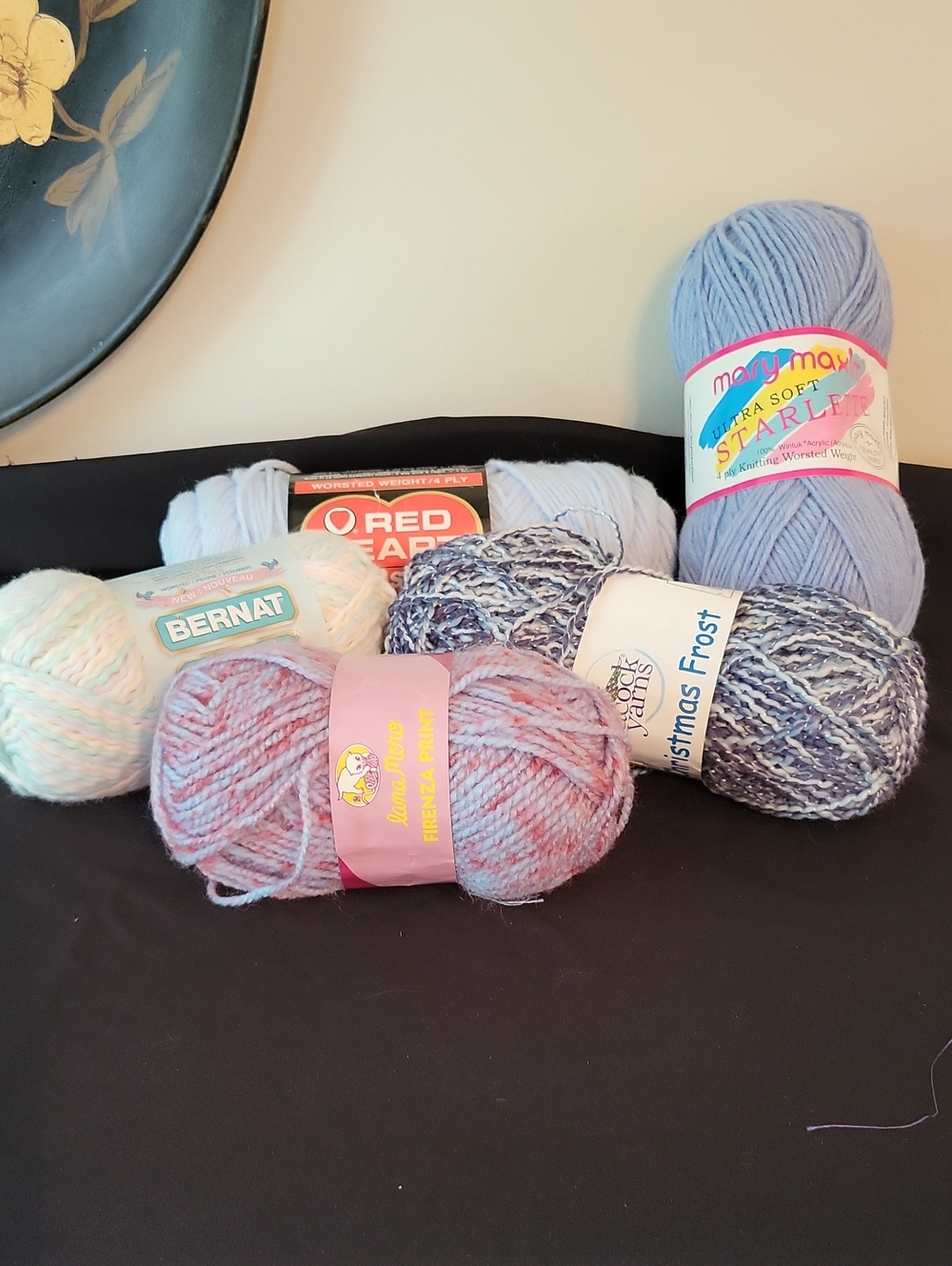 Assorted Light Blue & Pastel Yarn Bundle Of 5 Skeins